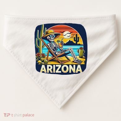 Arizona Skeleton Bone Dry Heat USA-Made Doggie Bandana