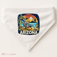 Arizona Skeleton Bone Dry Heat USA-Made Doggie Bandana thumb 0