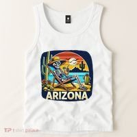 Arizona Skeleton Bone Dry Heat Tank Top thumb 2