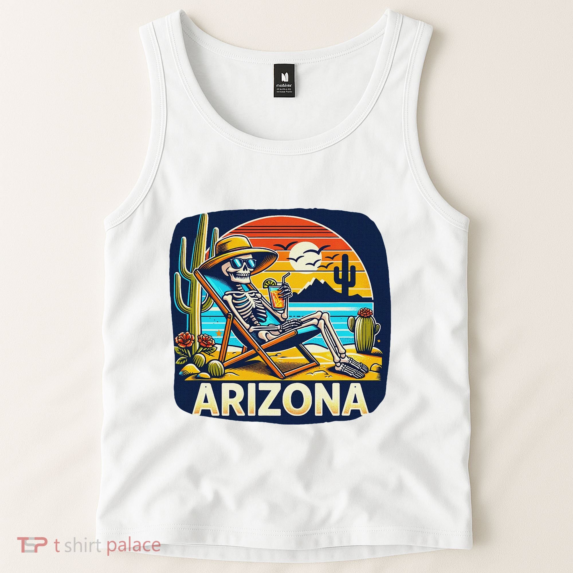 Arizona Skeleton Bone Dry Heat Tank Top
