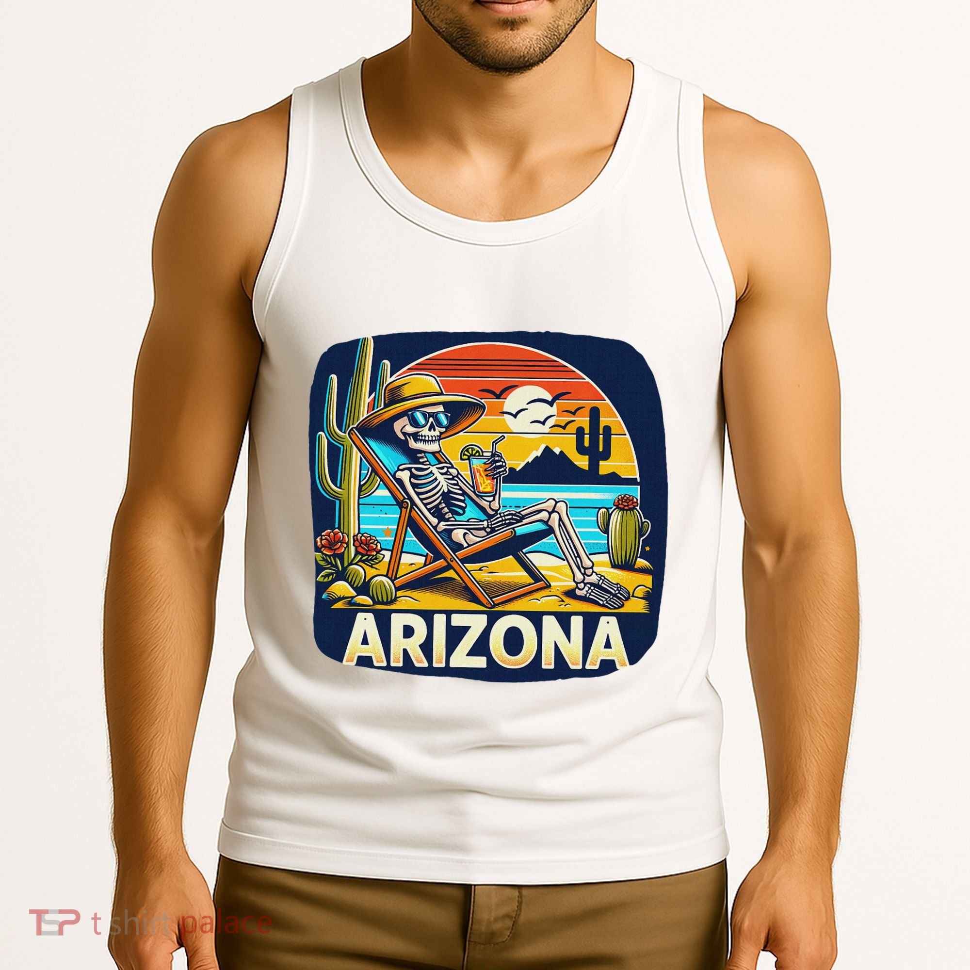 Arizona Skeleton Bone Dry Heat Tank Top