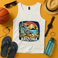 Arizona Skeleton Bone Dry Heat Tank Top thumb 4