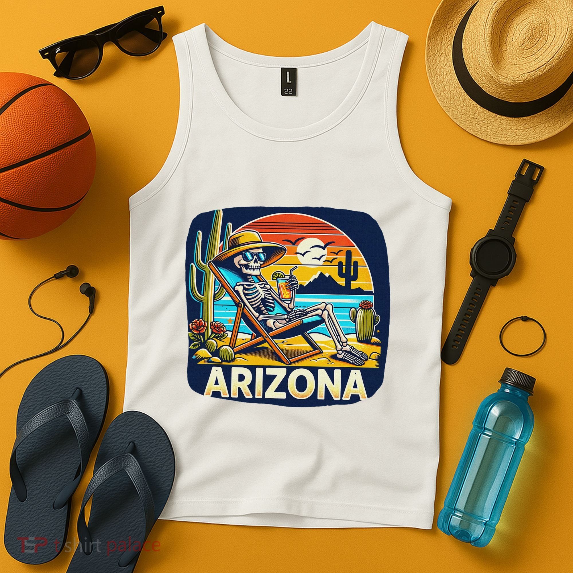 Arizona Skeleton Bone Dry Heat Tank Top