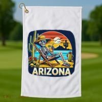 Arizona Skeleton Bone Dry Heat Golf Towel thumb 1