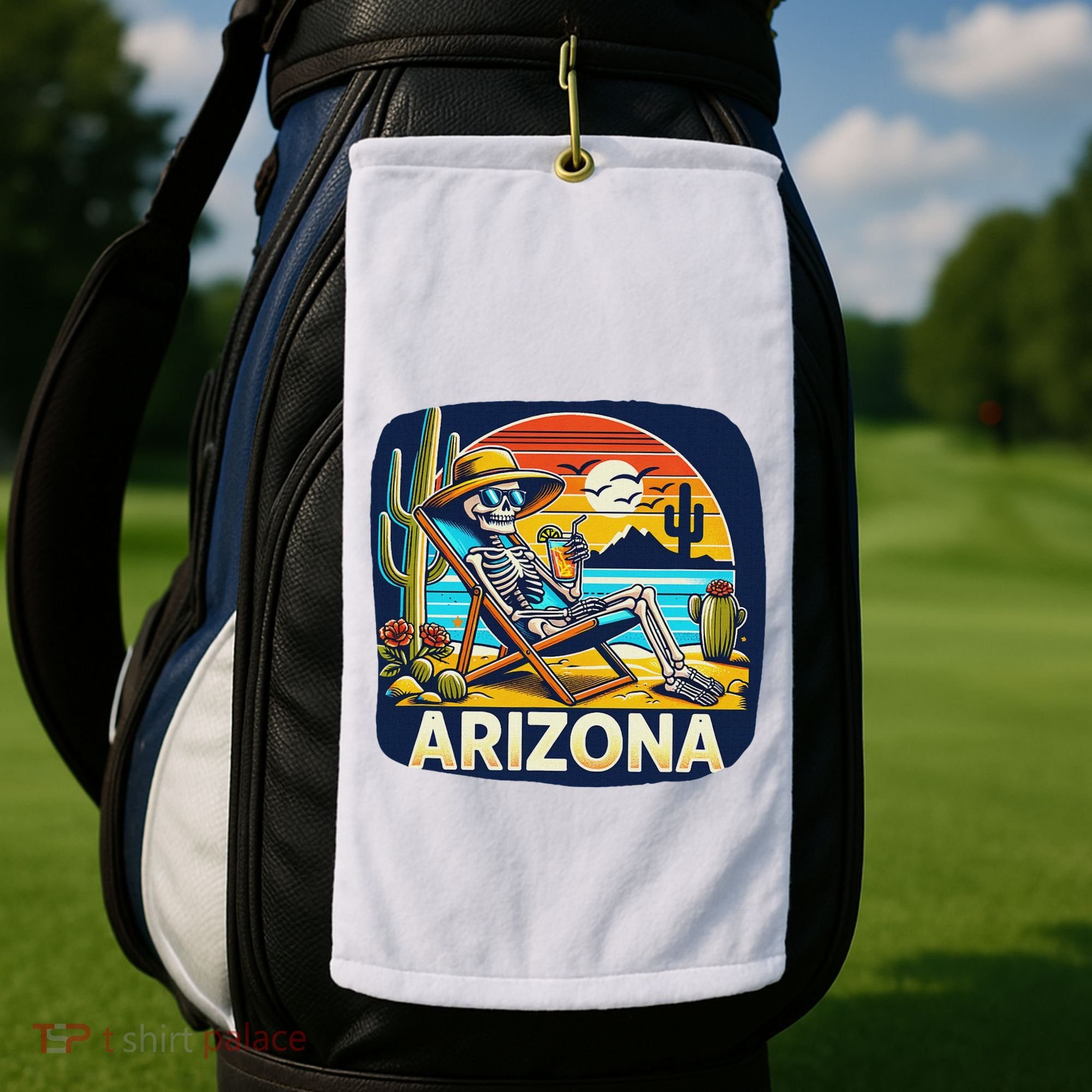 Arizona Skeleton Bone Dry Heat Golf Towel