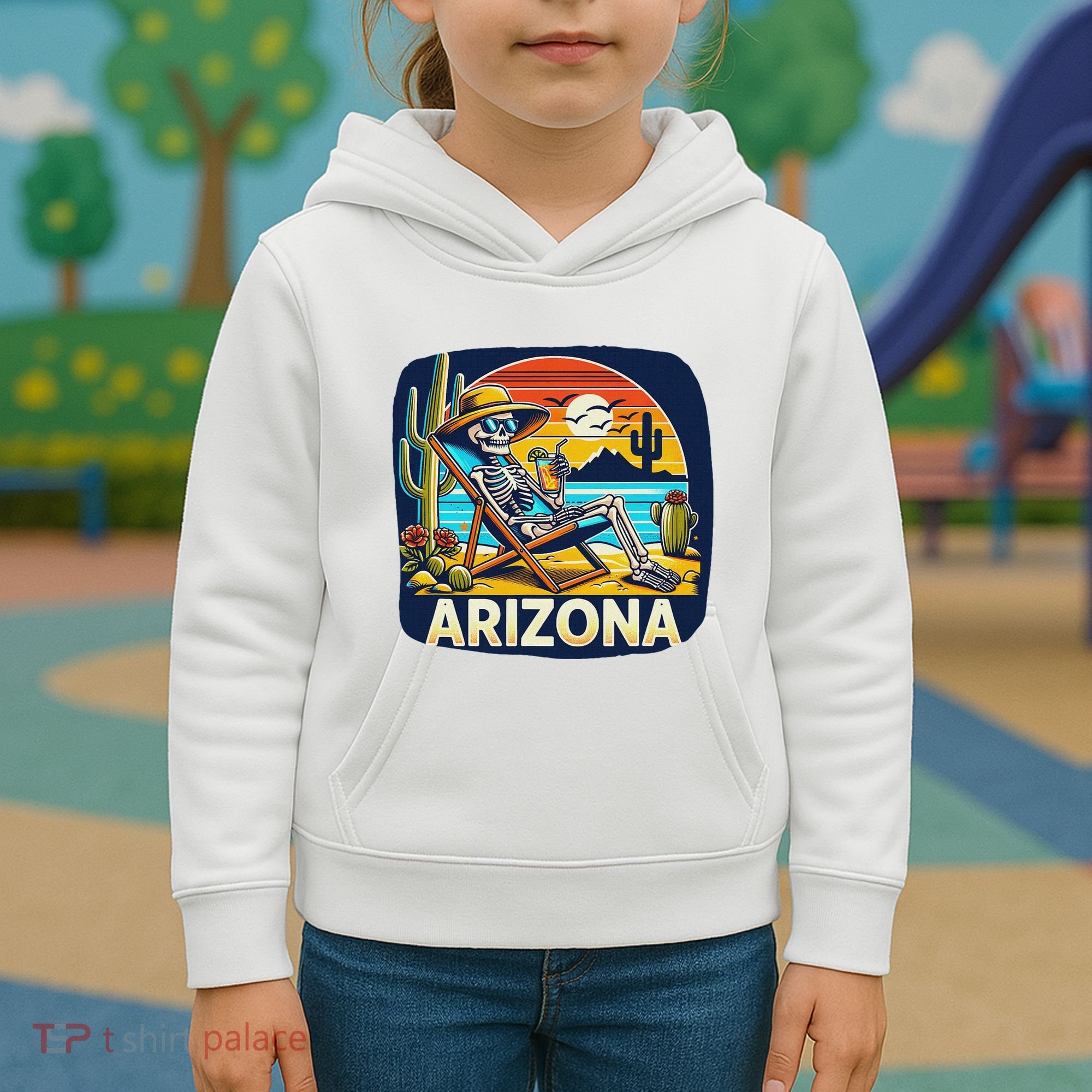 Arizona Skeleton Bone Dry Heat Kids Hoodie