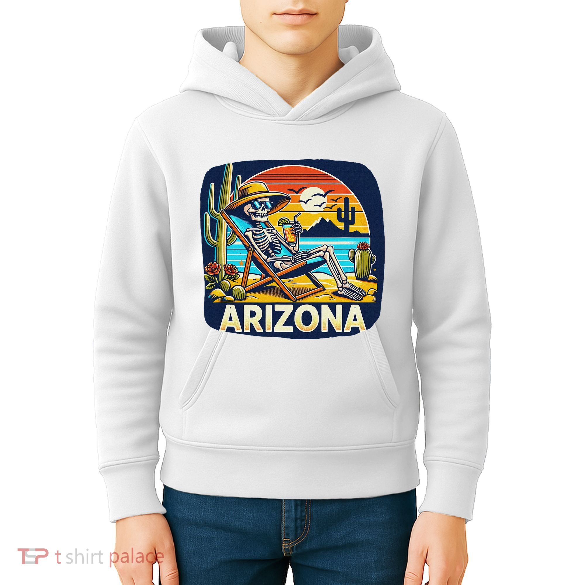 Arizona Skeleton Bone Dry Heat Kids Hoodie