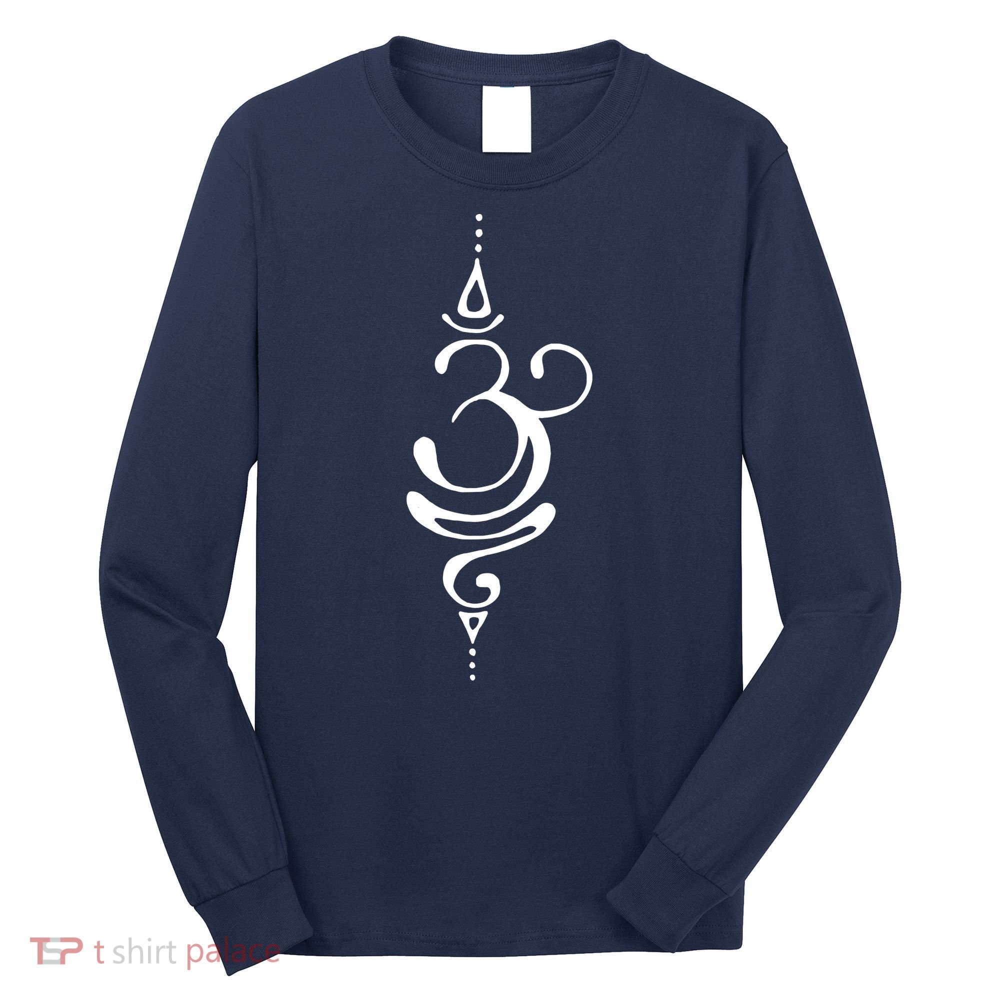 Ancient Sanskrit Breathe Om Yoga Meditation Symbol Long Sleeve Shirt