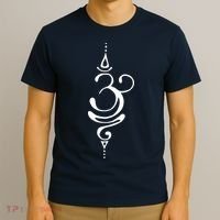 Ancient Sanskrit Breathe Om Yoga Meditation Symbol T-Shirt thumb 3