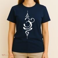 Ancient Sanskrit Breathe Om Yoga Meditation Symbol T-Shirt thumb 4