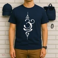 Ancient Sanskrit Breathe Om Yoga Meditation Symbol T-Shirt thumb 6