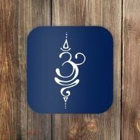 Ancient Sanskrit Breathe Om Yoga Meditation Symbol Coaster thumb 0