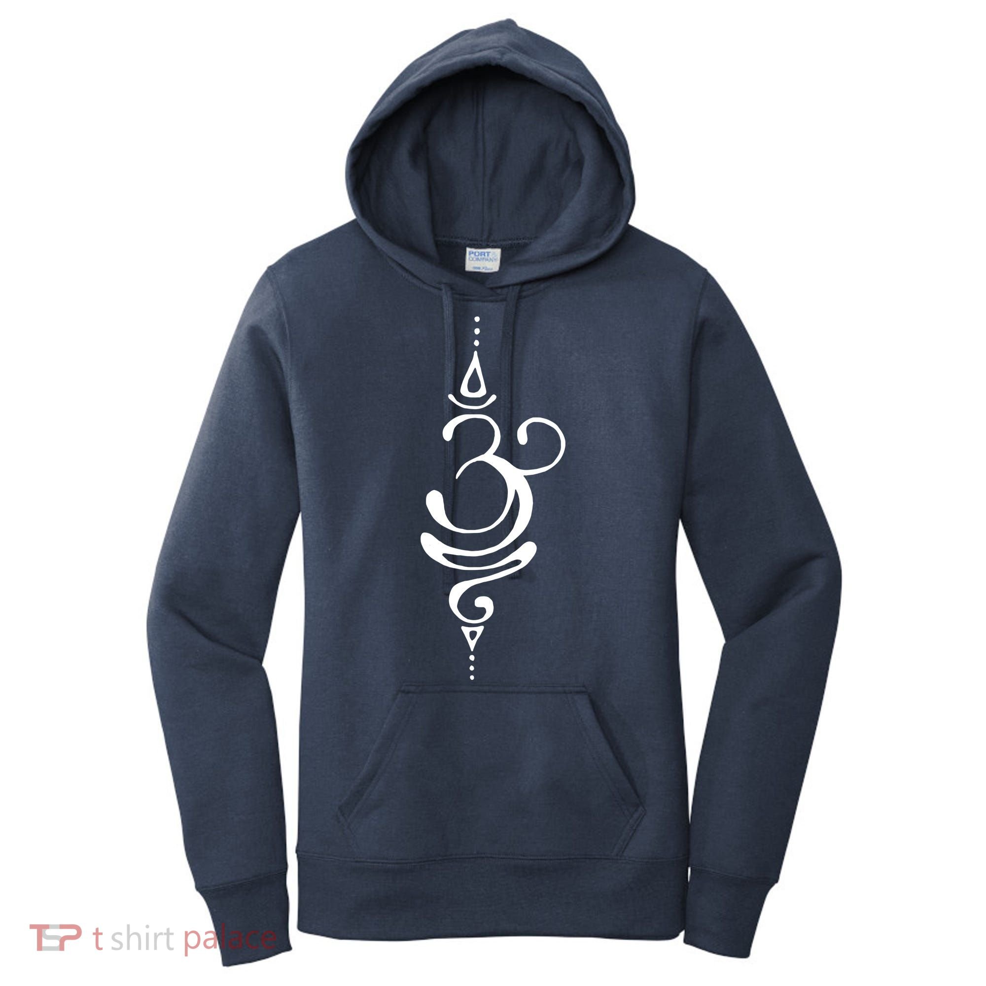 Ancient Sanskrit Breathe Om Yoga Meditation Symbol Women's Hoodie