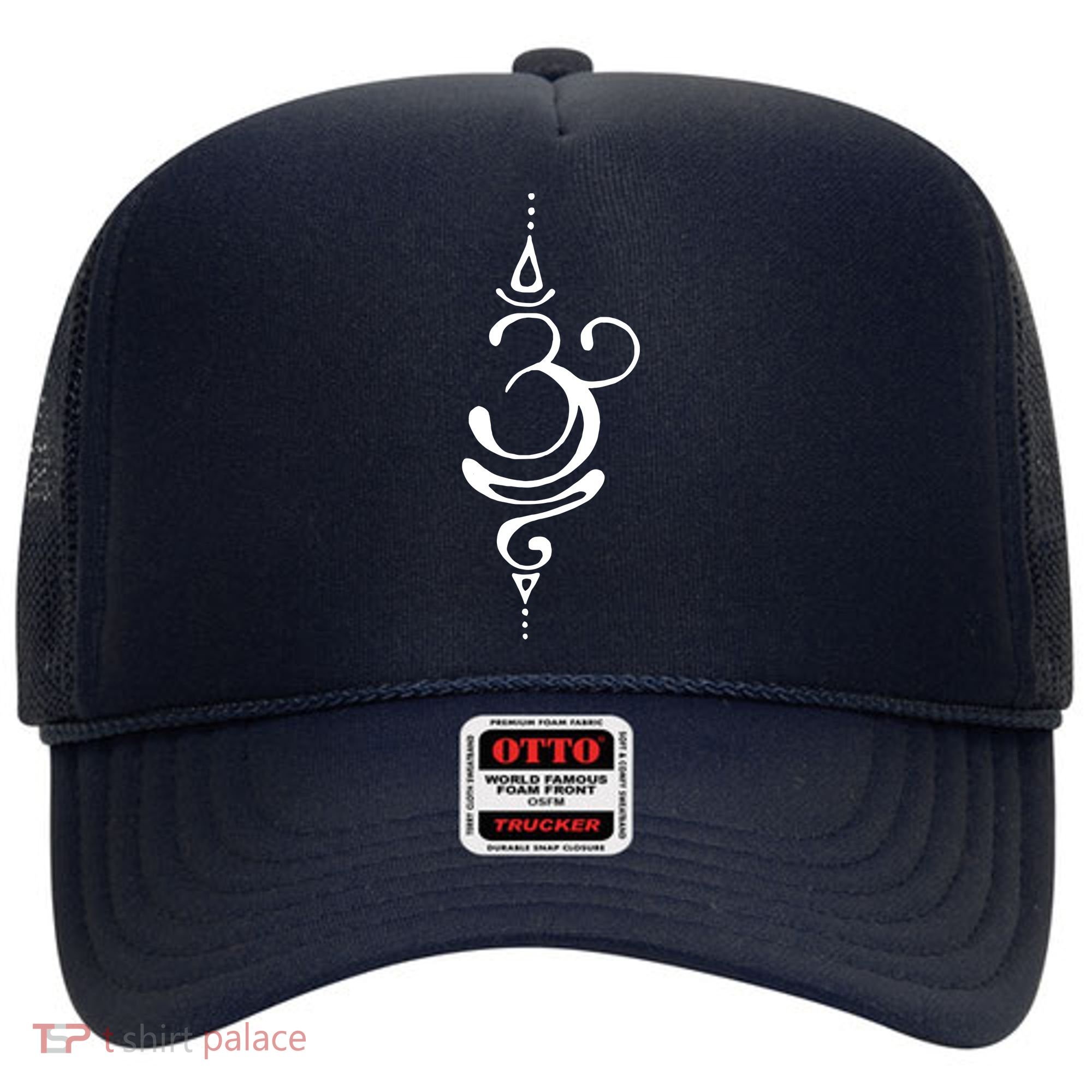 Ancient Sanskrit Breathe Om Yoga Meditation Symbol Hat