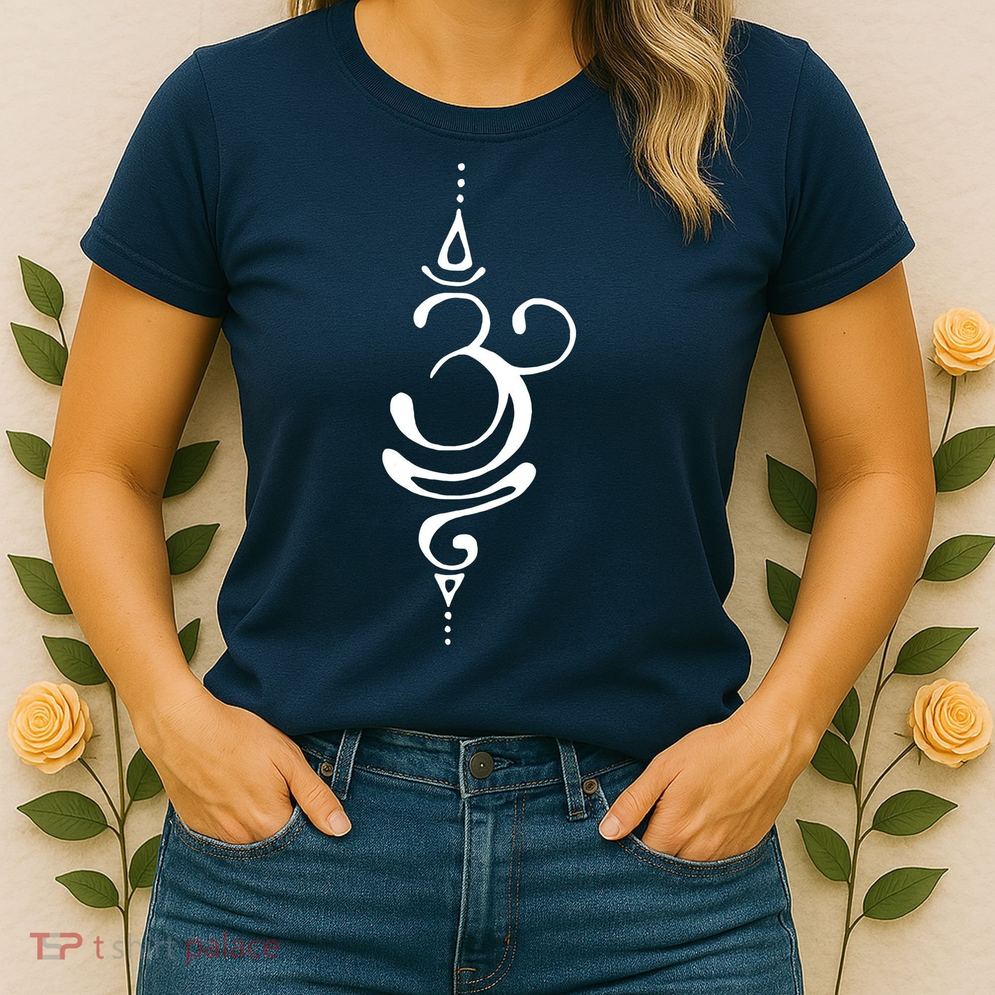Ancient Sanskrit Breathe Om Yoga Meditation Symbol Women's T-Shirt