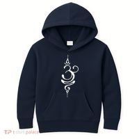 Ancient Sanskrit Breathe Om Yoga Meditation Symbol Kids Hoodie thumb 0