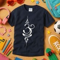 Ancient Sanskrit Breathe Om Yoga Meditation Symbol Kids T-Shirt thumb 3