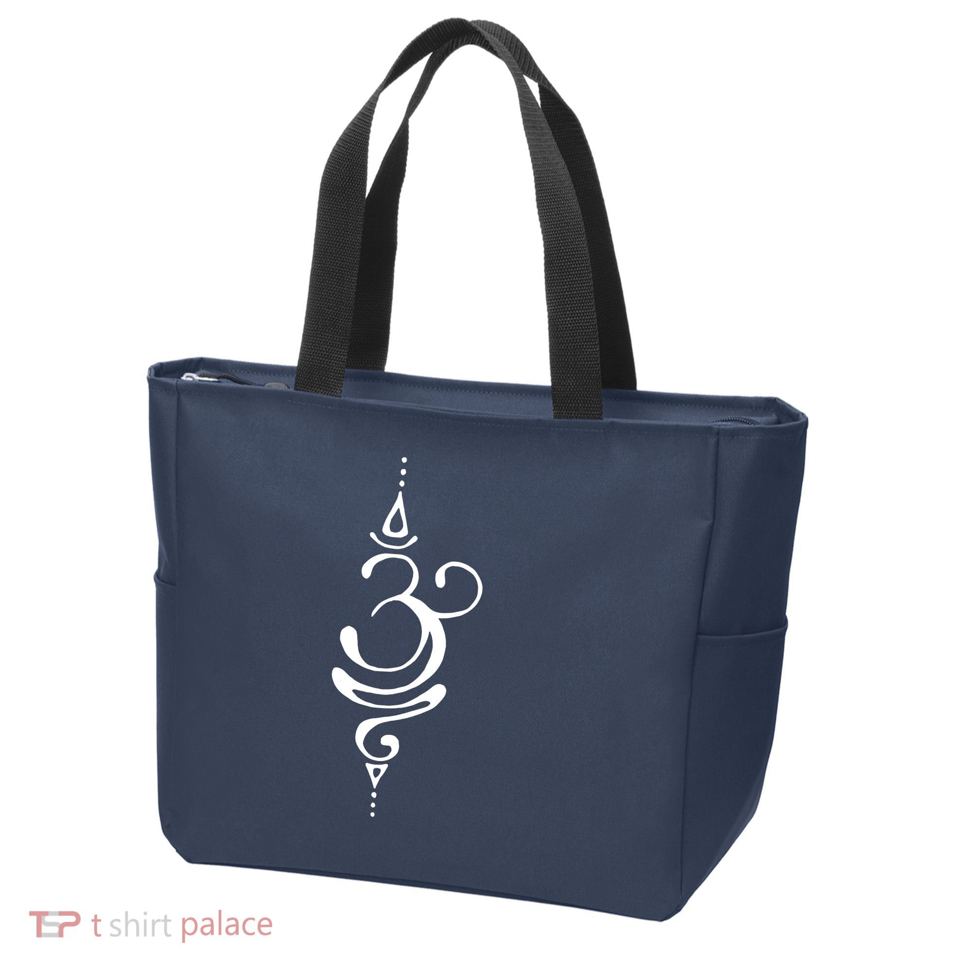 Ancient Sanskrit Breathe Om Yoga Meditation Symbol Tote Bag
