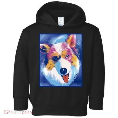 Australian Shepherd Colorful Dog Toddler Hoodie