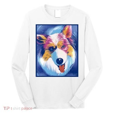 Australian Shepherd Colorful Dog Long Sleeve Shirt