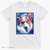 Australian Shepherd Colorful Dog T-Shirt thumb 0