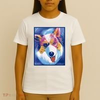 Australian Shepherd Colorful Dog T-Shirt thumb 4