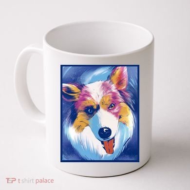 Australian Shepherd Colorful Dog Coffee Mug