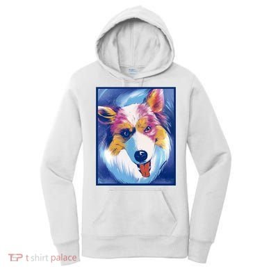 Australian Shepherd Colorful Dog Women's Hoodie