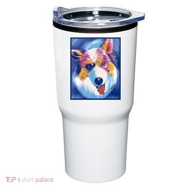 Australian Shepherd Colorful Dog Tumbler