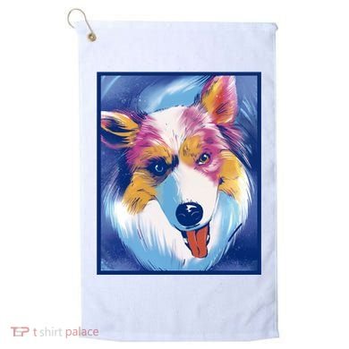 Australian Shepherd Colorful Dog Golf Towel