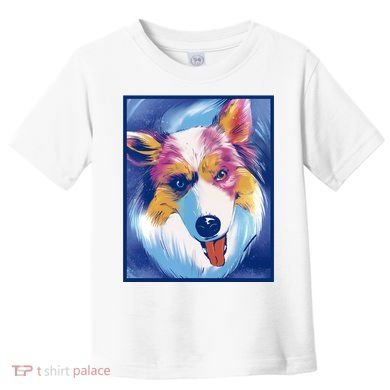 Australian Shepherd Colorful Dog Toddler T-Shirt