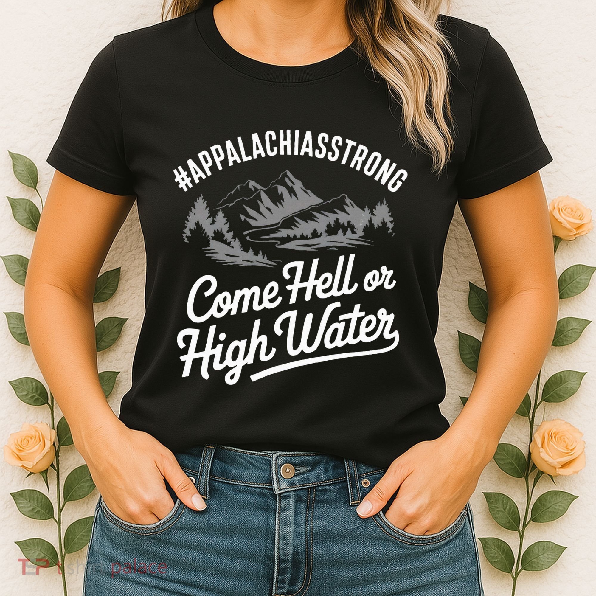 Appalachia Strong Come Hell Or High Water Mountain Nc Vn Tn Women's T-Shirt