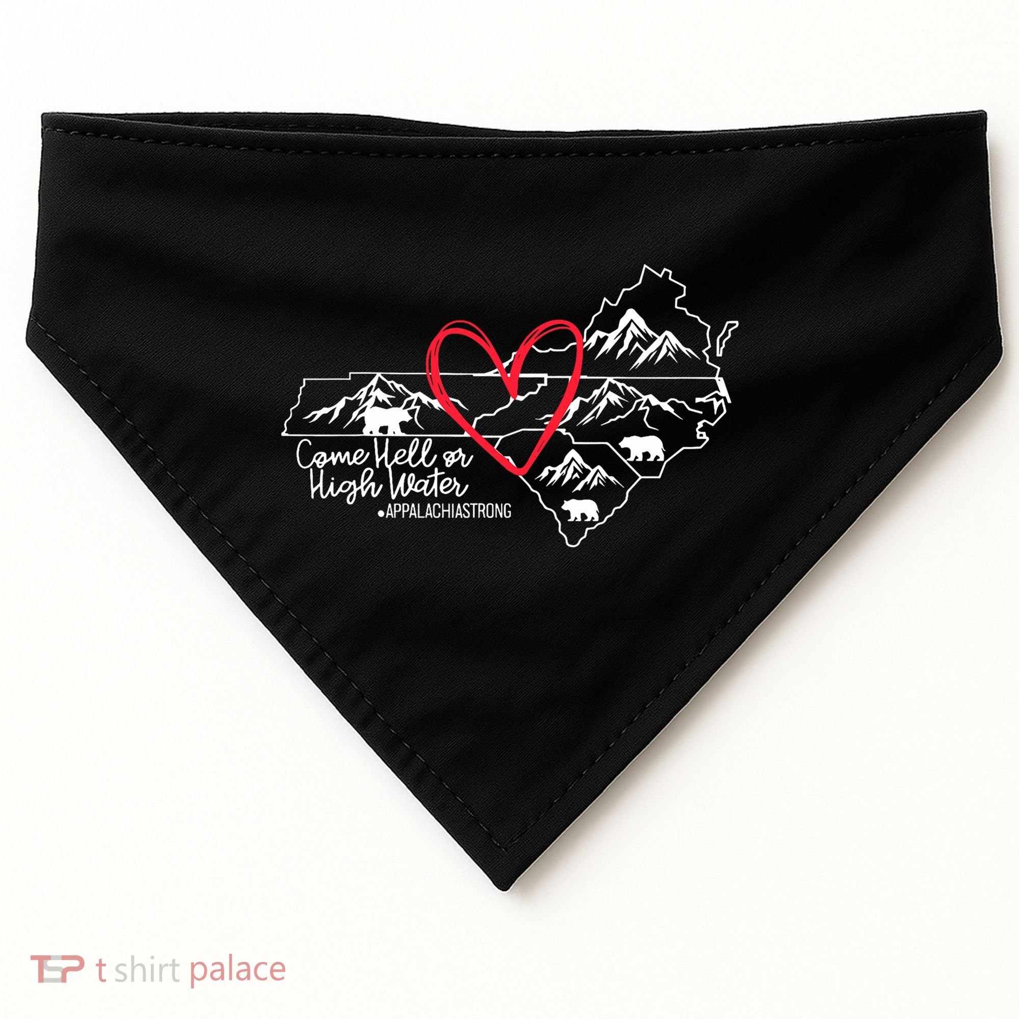 Appalachia Strong Come Hell Or High Water United Mountain USA-Made Doggie Bandana