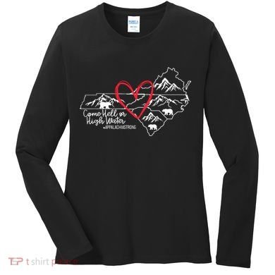 Appalachia Strong Come Hell Or High Water United Mountain Women's Long Sleeve Shirt