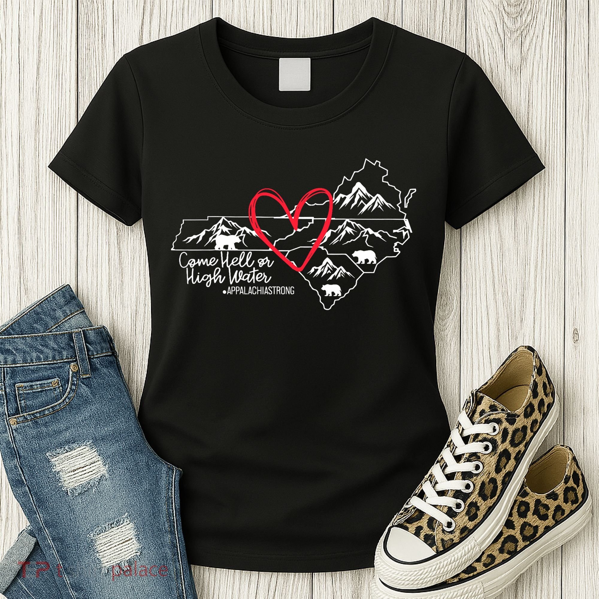 Appalachia Strong Come Hell Or High Water United Mountain Women's T-Shirt