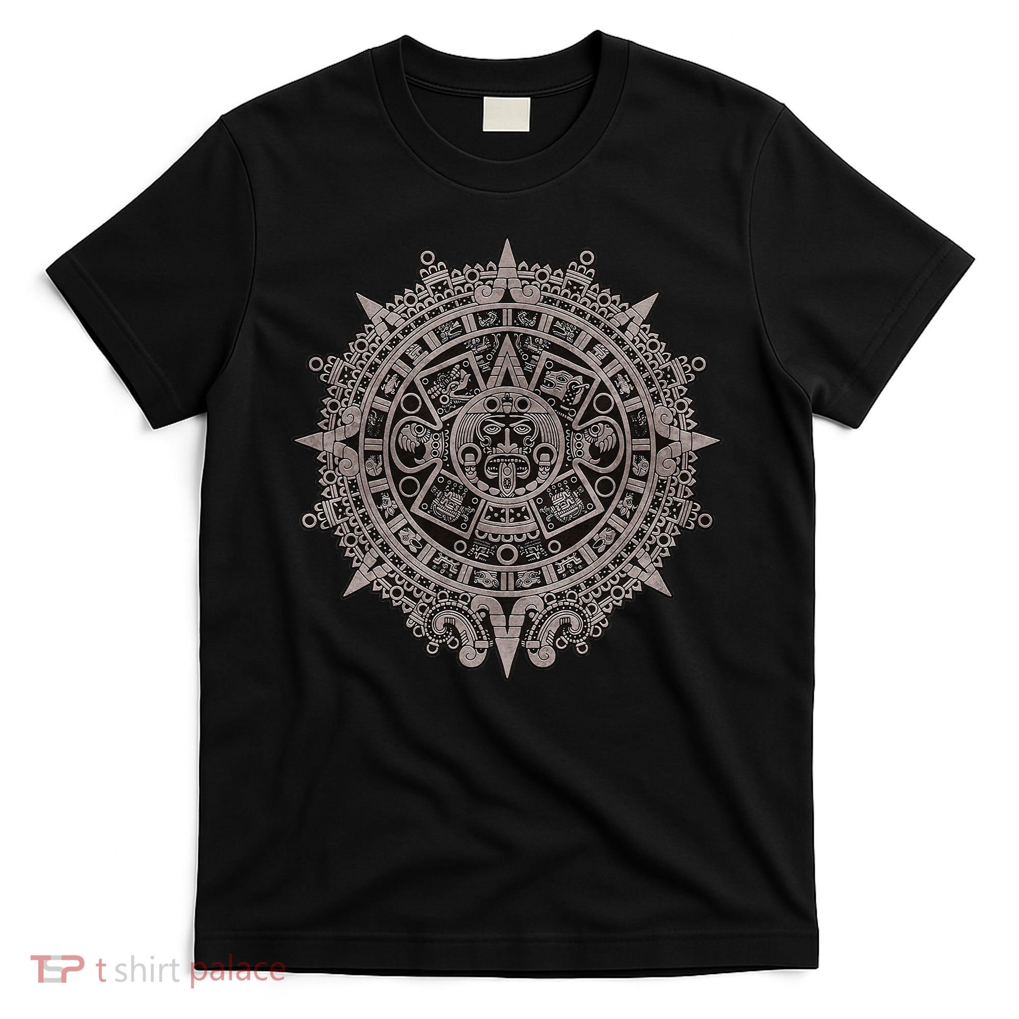 Aztec Sun Calendar Aztec Sun Stone Mayan Sun Symbol T-Shirt