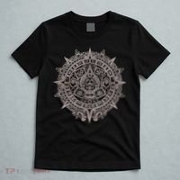 Aztec Sun Calendar Aztec Sun Stone Mayan Sun Symbol T-Shirt thumb 5