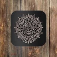 Aztec Sun Calendar Aztec Sun Stone Mayan Sun Symbol Coaster thumb 0