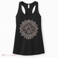 Aztec Sun Calendar Aztec Sun Stone Mayan Sun Symbol Women's Tank Top thumb 0