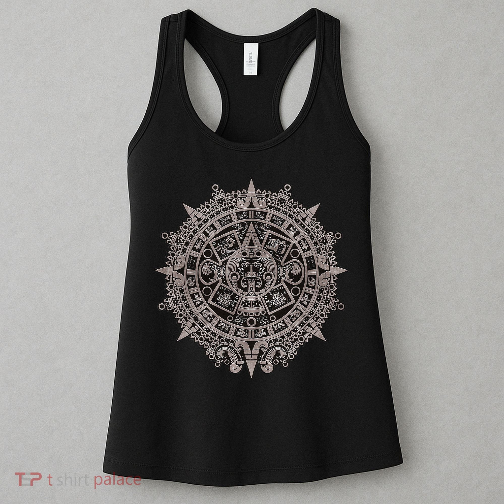 Aztec Sun Calendar Aztec Sun Stone Mayan Sun Symbol Women's Tank Top