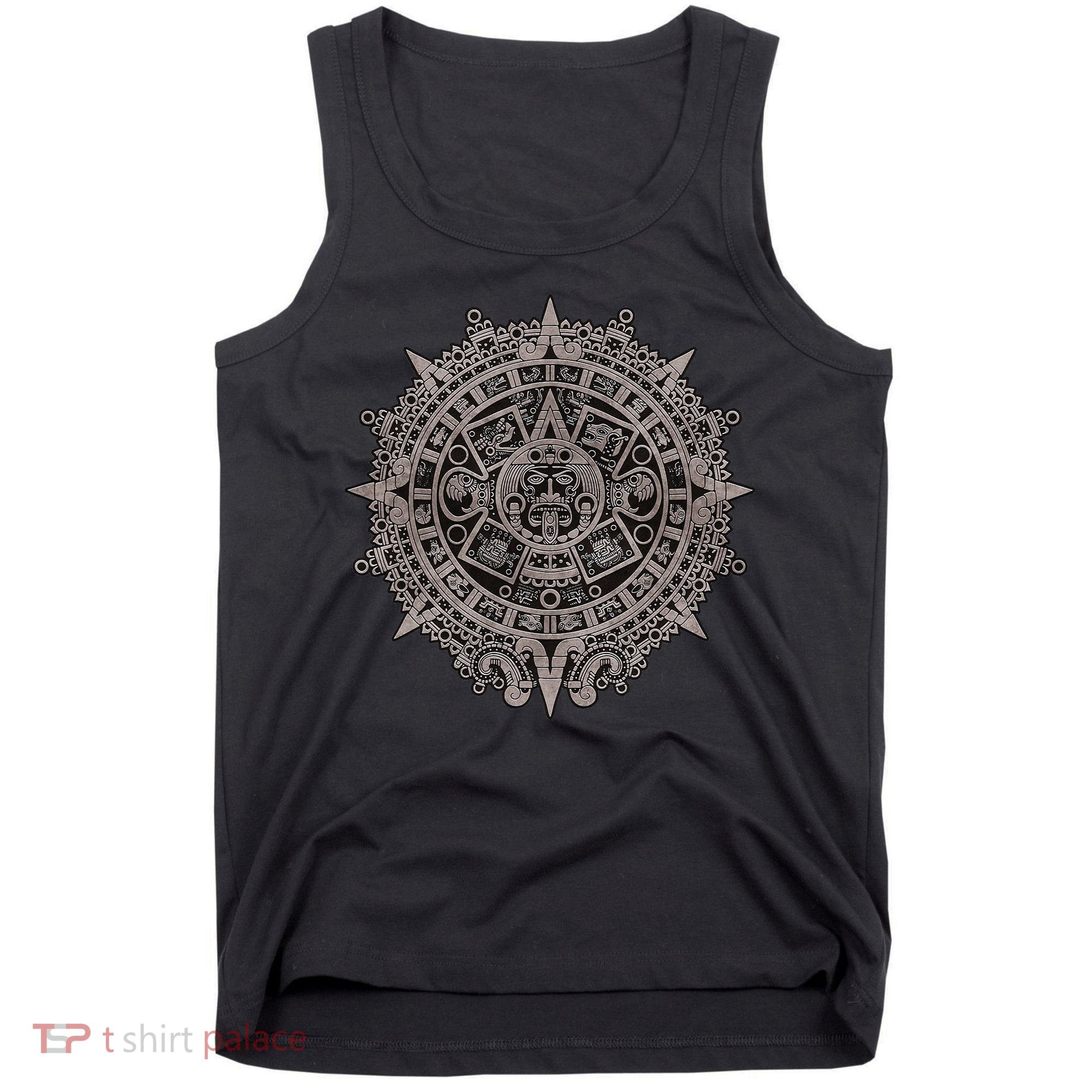 Aztec Sun Calendar Aztec Sun Stone Mayan Sun Symbol Tank Top