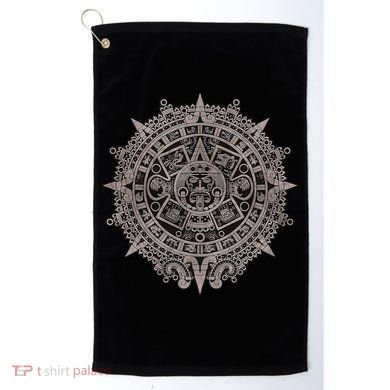 Aztec Sun Calendar Aztec Sun Stone Mayan Sun Symbol Golf Towel