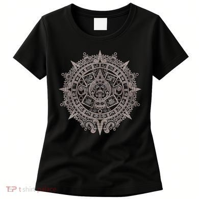 Aztec Sun Calendar Aztec Sun Stone Mayan Sun Symbol Women's T-Shirt