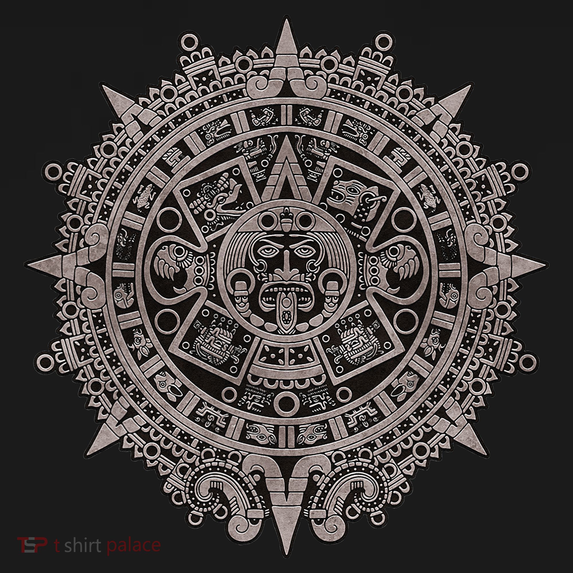 Aztec Sun Calendar Aztec Sun Stone Mayan Sun Symbol Women's T-Shirt