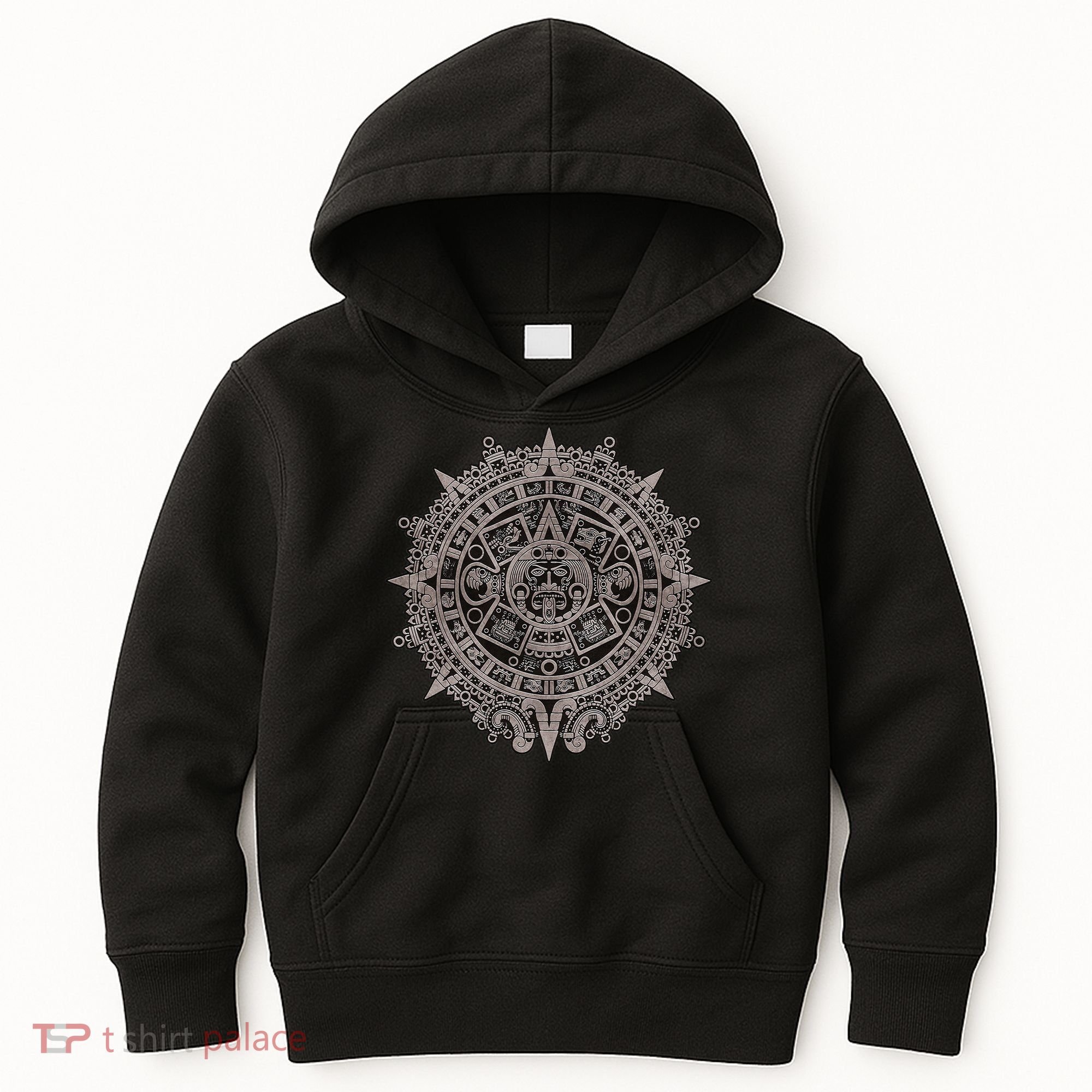 Aztec Sun Calendar Aztec Sun Stone Mayan Sun Symbol Kids Hoodie