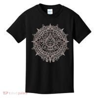 Aztec Sun Calendar Aztec Sun Stone Mayan Sun Symbol Kids T-Shirt thumb 0