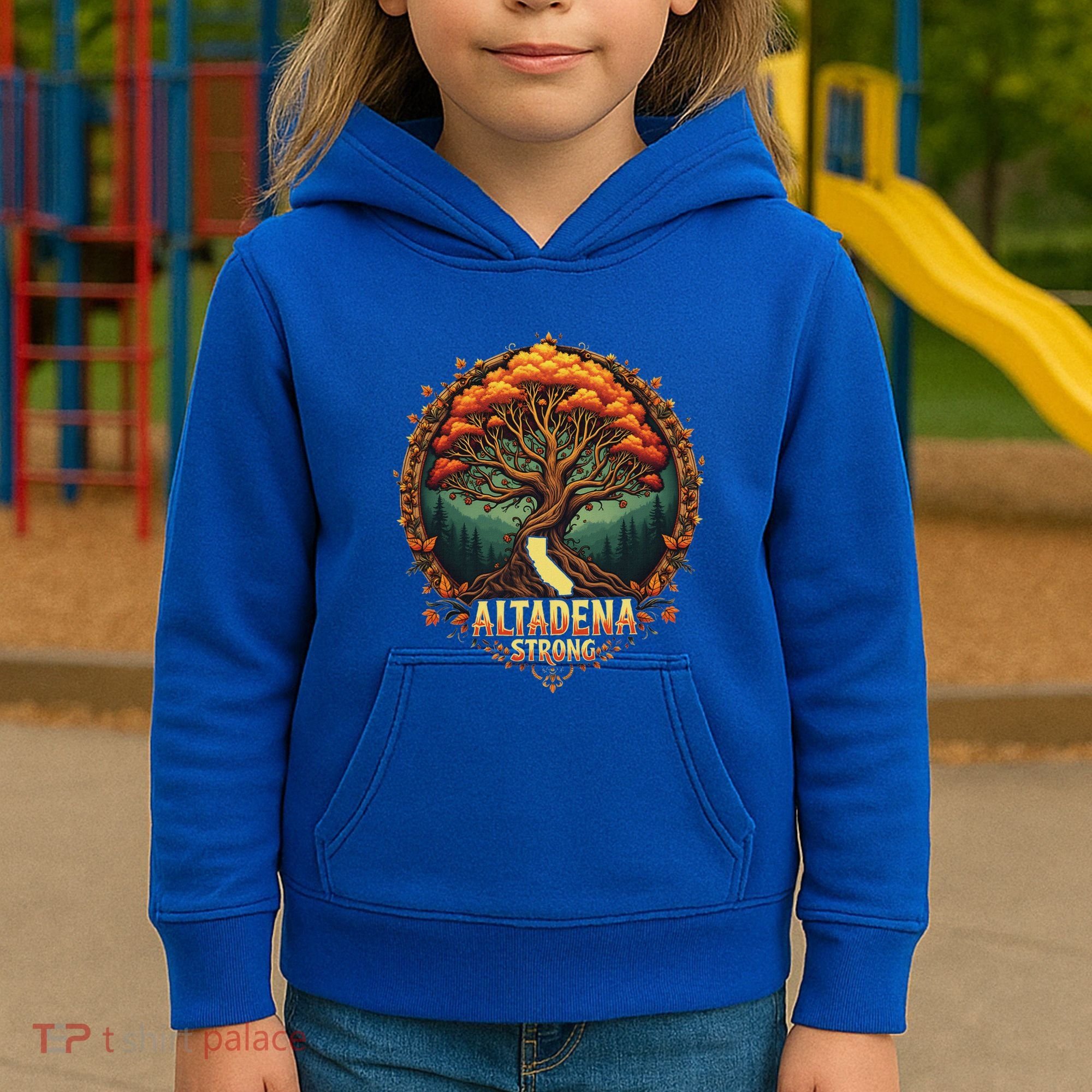 Altadena Strong California Supporters Kids Hoodie
