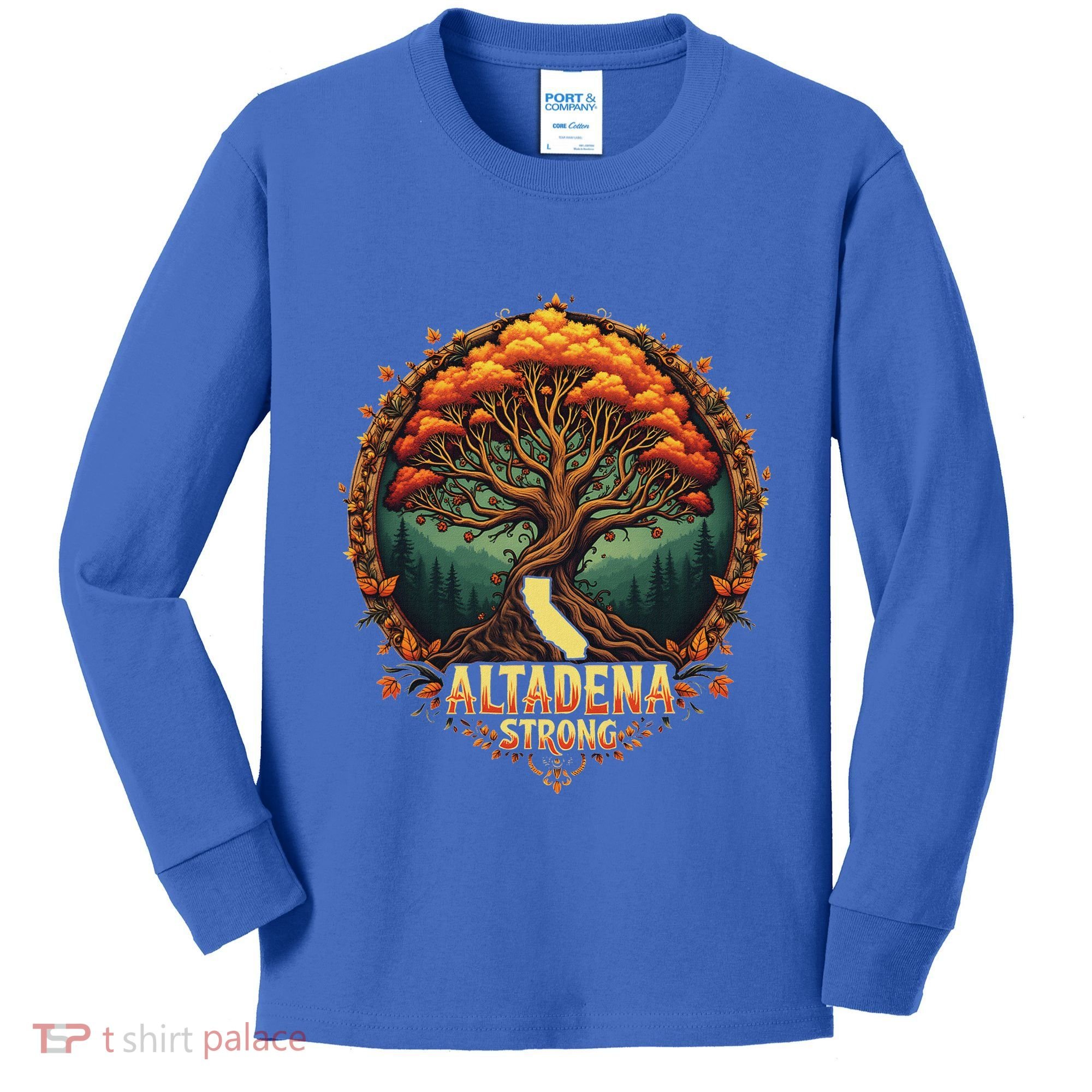 Altadena Strong California Supporters Kids Long Sleeve Shirt