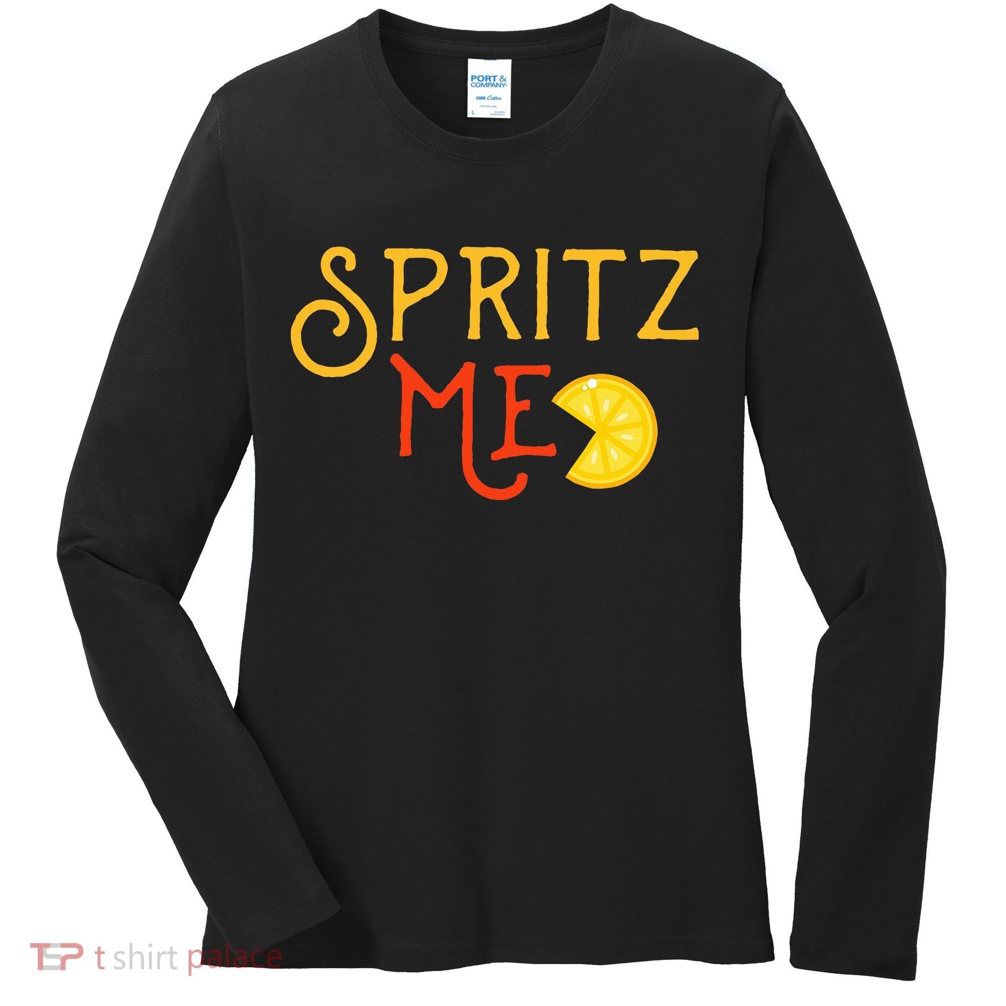 Aperol Spritz Cocktail Party Alcohol Drink Summer Beverage Women's Long Sleeve Shirt