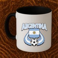 Argentina Soccer Country Flag Shield Argentinian Pride Gift Coffee Mug thumb 2